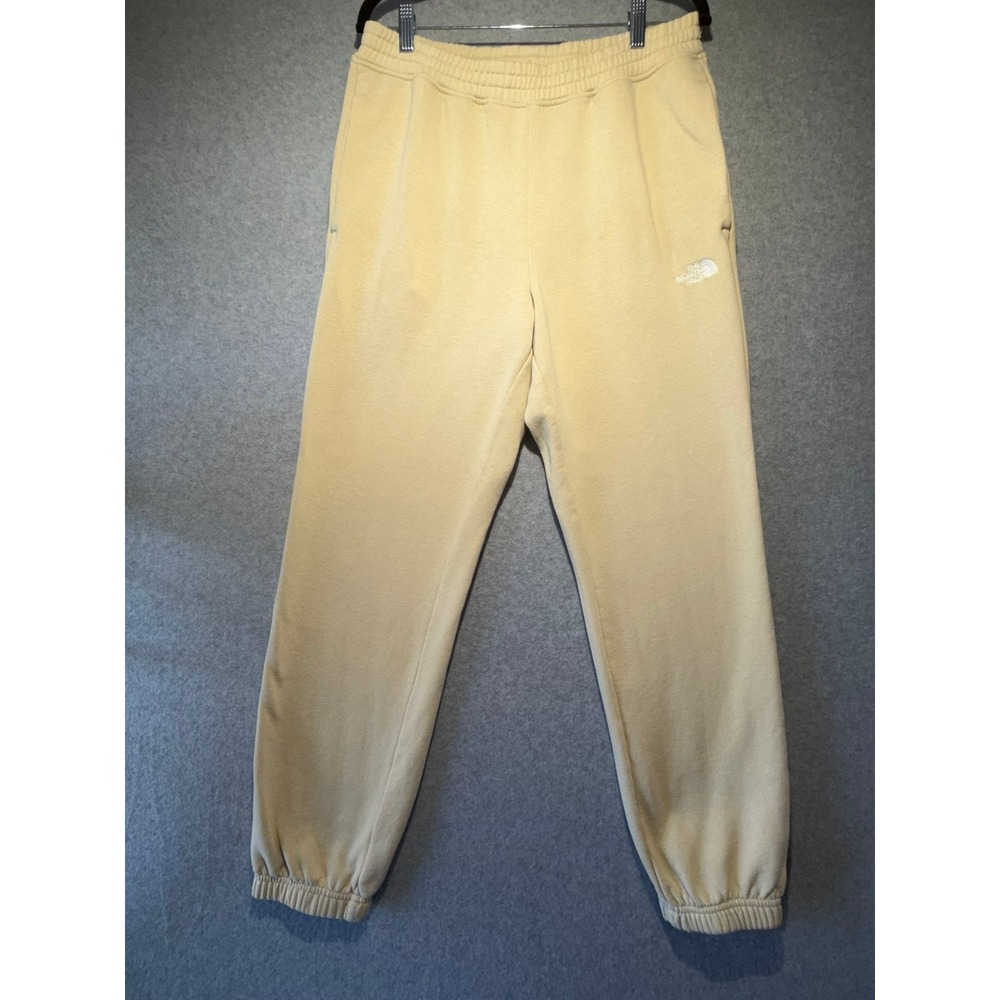 The North Face Mens Sweatpants Beige Tan Fleece Joggers Size Medium NF0A5I67